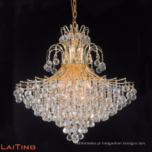 Lustre de cristal luz tradicional grande foyer candelabro imagem